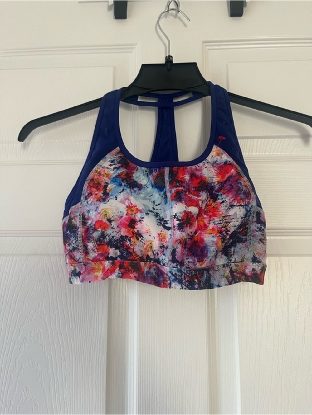 Athleta Vibrant Floral Racerback Sports Bra in Multicolor